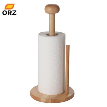 ORZ Gummi, Træ, Papir håndklædeholder Køkken Væv Holder Husstand Rulle Papir Stå Køkken Værktøj