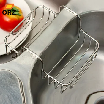 ORZ Vask Storage Rack Rustfrit Stål 2-Sidet Vask Kurv Køkken Rengøring af Filter Vand Dræner Indehaveren Opbevaring Kurv