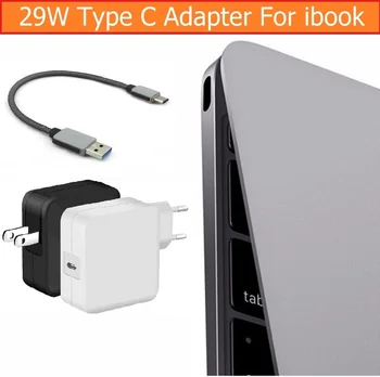 OS AU EU Stik USB-C 3.1 29W Power Adapter Oplader til Apple ibook Macbook 12