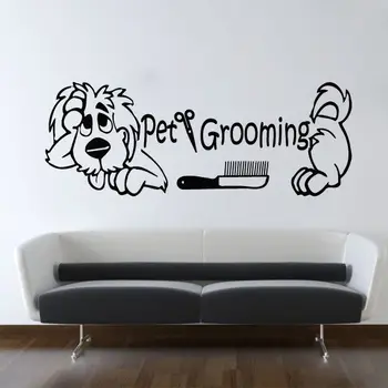 Os1464 Mode Pet Grooming Decal Vinyl Klistermærke Dog, at Pet Shop Salon Wall Decor Gratis Fragt