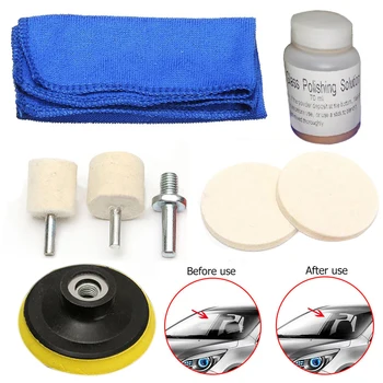 OSSIEAO Glas Polering Kit Forrude Scratch Remover 70 ml Opløsning + 2