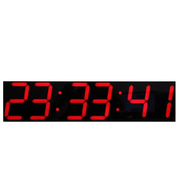 Oversize Led Digital Wall Clock med Fjernbetjening Store Temperatur kalendervisning Støtte Nedtælling, Stopur