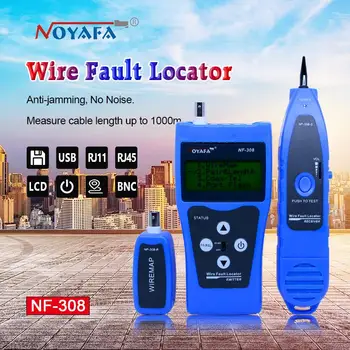 Overvågning af netværk kabeltester LCD-NF-308 Wire Fejl Locator LAN-Netværk Coacial BNC USB-RJ45-RJ11 blå farve