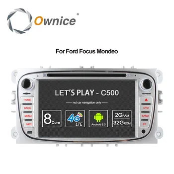 Ownice C500 4G LTE Android 6.0 Octa 8 Core Bil DVD-Afspiller GPS Til FORD Mondeo FORD S-MAX Connect FOKUS 2 2008 2009 2010 2011 32G ROM