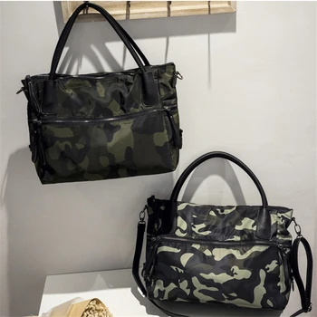Oxford Afslappet Kvinder Tote Handbag Stor Kapacitet Kvindelige Rejse Skulder Tasker Militær Camouflage Nye Stil, Billige Berømte Mærke