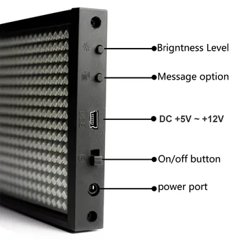 P5 SMD Led Sign Panel Modul 19.6 x 4-Tommer rullende Meddelelse LED-Display Bord med Metal Kæde for Erhvervslivet Åbne Hjem Salon