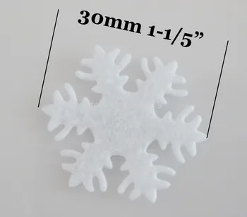PA0012 30MM snefnug, hvid blomst, ikke-vævede patch 300pcs/meget dekorativ blomst for håndværk