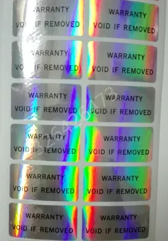 Package etiketter, laser anti-forfalskede klistermærker, garanti er ugyldig, forsegling etiket laser VOID label, 200 STK, 3 * 1,5 cm