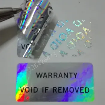 Package etiketter, laser anti-forfalskede klistermærker, garanti er ugyldig, forsegling etiket laser VOID label, 200 STK, 3 * 1,5 cm