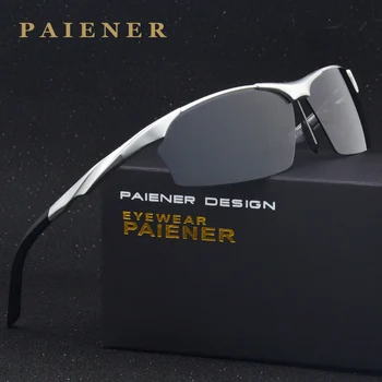 PAIENER Mærke HD Polariserede Solbriller Aluminium Magnesium Spejl Mænd Sport Kørsel Briller, Beskyttelsesbriller Oculos De Sol, med tilbehør
