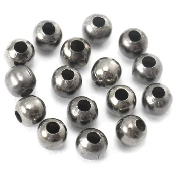 Pandahall 10000PCs/masse, Sort, Rund Strygejern Spacer Perler, Runde, ca 3,2 mm i diameter, 3mm tyk, hul: 1,2 mm til smykkefremstilling