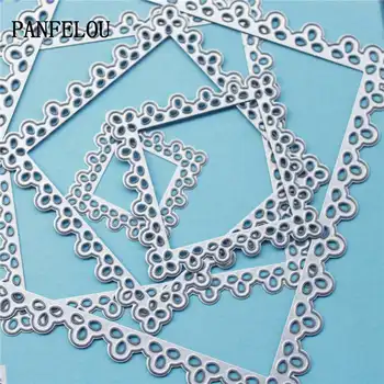 PANFELOU Runde, firkantede metal håndværk papir udstansning dør til Scrapbooking/DIY bryllup Halloween Hånd konto kort
