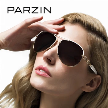 PARZIN 2017 Luksus Diamant Polariserede Solbriller Kvinder Elegante Brand Designer Klart Solbriller Til Føreren Kvinder Pilot Brillerne