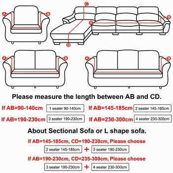 Passer til 99% sofa 1/2/3/4 personers Sofa dække Stramme wrap all inclusive-sectional elastisk sædet sofa dækker sofaen Dækker Slipcovers
