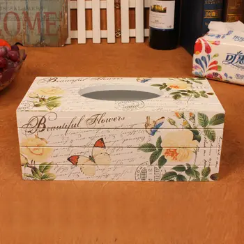 Pastoral håndklæde max Kreative papir box Car skuffe Enkel serviet-box Søde piger Europa-kasse Træ-opbevaring Æstetiske stil familie
