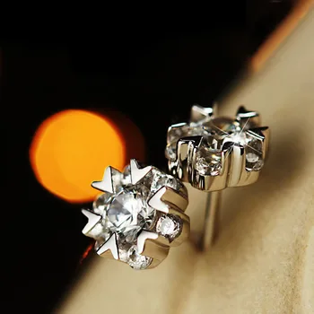 PATICO Gratis Fragt Nye Mode, Kvinder, Kærlighed Hjerte Stud Øreringe af 925 Sterling Sølv Skinnende Cubic Zircon Smykker Tilbehør