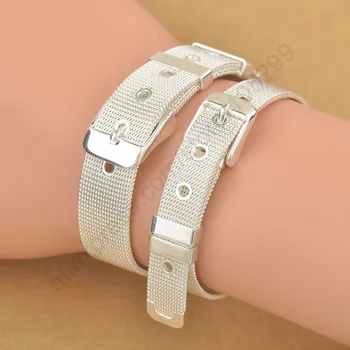PATICO Mode Bælte Design Ren 925 Sterling Sølv, med Fine Smykker, armbånd Armbånd Top Kvalitet 2 Størrelsen Muligheder For Kvinde Mand
