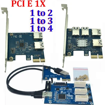 PCI-E 1 til 3 PCI express 1X slots Riser-Kort Mini-ITX til eksterne 3 PCI-E slot adapter, PCIe Port Multiplier Kort VER005 1X TIL 16