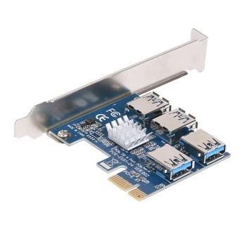 PCI-E port til PCI Express-Riser Card udvide pap PCIE 1 til 4 USB-Adapter-Kort, 1x 4-16x port-adapteren, for Bitcoin Mining Maskine
