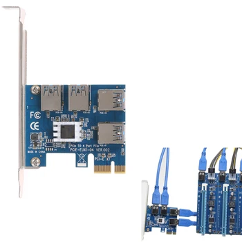 PCI-E port til PCI Express-Riser Card udvide pap PCIE 1 til 4 USB-Adapter-Kort, 1x 4-16x port-adapteren, for Bitcoin Mining Maskine
