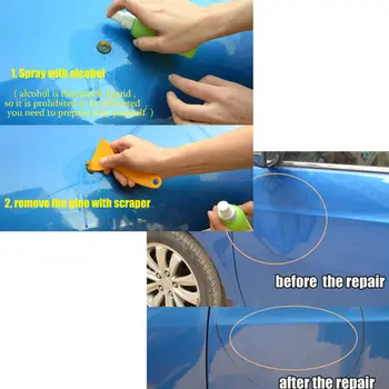 PDR Værktøj Bil Body Repair Kit Værktøj til At Fjerne Buler Auto Reparation Værktøj Dent Aftrækker 220 V Lim Pistol Hammer Tryk Ned Pen
