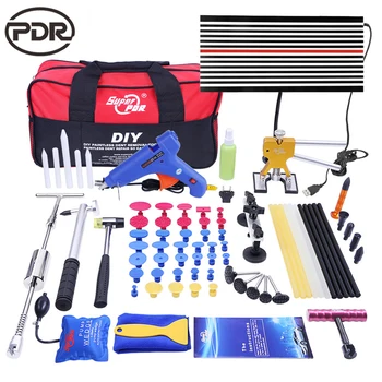 PDR Værktøj Bil Body Repair Kit Værktøj til At Fjerne Buler Auto Reparation Værktøj Dent Aftrækker 220 V Lim Pistol Hammer Tryk Ned Pen