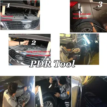 PDR Værktøj Stænger Kroge Foråret Stang Kit Paintless Dent Removal Bil Dent Reparation Auto Reparation Værktøj, der Dør Dent Ding Hagl Fjernelse Ny