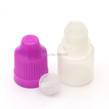 PE Bløde Tom Flaske 3ml Plast Dropper Flaske Med Børnesikret låg, Og Lang Nål Tip E Væske Flaske