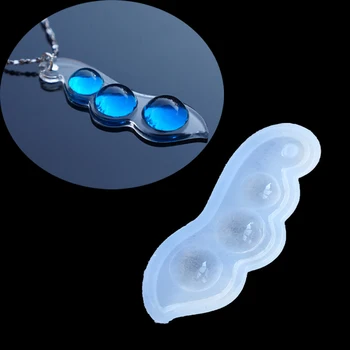 Pea Crystal Perforeret Vedhæng Perlebesat Støbning Forme Klar Silikone Harpiks Skimmel DIY Smykker at Gøre Håndværk Af Kage Skimmel