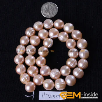 Pearl : 11-12mm Ægte Kulturperler Perle Perler DIY Perler Løse Perler Til Armbånd Eller Halskæde Gøre Strand 15