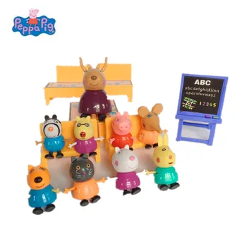 Peppa pig George marsvin Family Pack Far Mor Piggy lærerens Handling Figur Oprindelige Pelucia Anime Legetøj Sæt Til Børn børn
