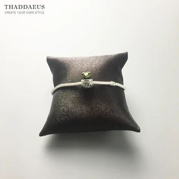 Perler Grøn , Sølv Passer til Armbånd Thomas Halskæde Europæiske DIY Bijoux Smykker Accessorie Gave Til Kvinder
