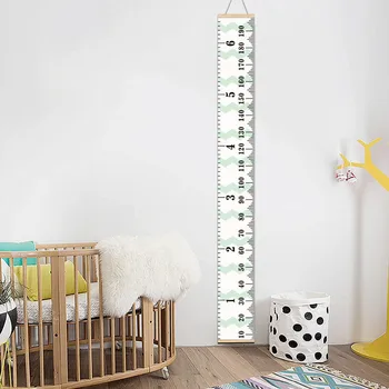 Personlig Aftageligt Kanvas Vækst Chart Kid Højde Diagram Træ-Vægtæppe Kids Room Wall Dekorative Måle Højden Mærkat