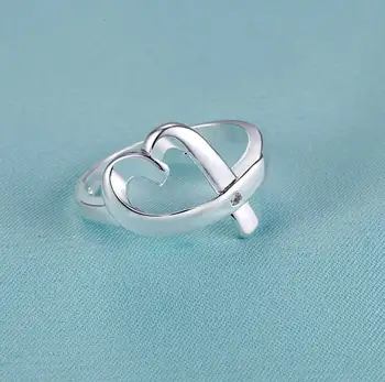 Personlighed, kærlighed, hjerte Engros 925 smykker sølv forgyldt ring ,mode smykker Ring for Kvinder, /MCWYFIXO KDPPOXKL