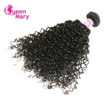 Peruvianske Kinky Curly Menneskehår Weave Bundter Et Stykke Afro Hair Extensions Naturlige Farve Queen Mary Non-Remy Hår Vævning
