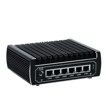 Pfsense computere intel kaby søen celeron 3865u dual core fanless mini-pc 6 gigabit lan-netværk, firewall, router understøtter AES-NI 4*USB3.0