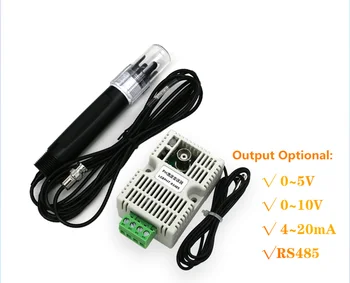PH-Værdi, Temperatur Transmitter Detection Sensor Modulet,RS485/4-20mA/0-10V/0-5V Output+Elektrode PH Temperatur Transmitter