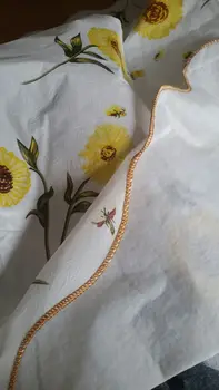 Picnic spisning Have daisy Olie bevis olie klud PVC-pad blomster vandtæt Vintage YELLOW tabel dække dug Anti skoldning