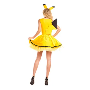 Pikachu Kostume Halloween Kvinder Fancy Kjole 