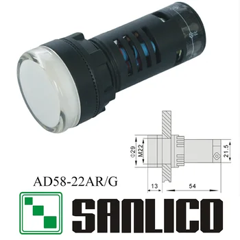 Pilot lampe indikator lampe cirkulære LED dobbelt farve indikator AD58(AD16 AD22 AD11 AD17)-22AR/G Montering diameter 22mm