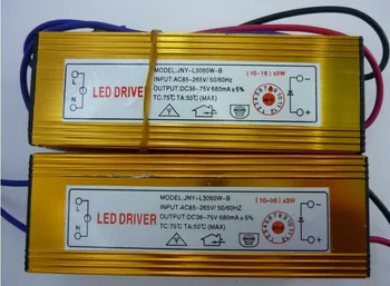 Ping 5pcs/masse 10-18*3w 10-18x3w vandtæt LED Driver AC85-265v 680mA Strømforsyning til led downlight