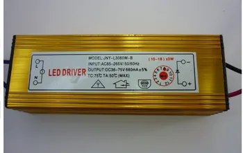 Ping 5pcs/masse 10-18*3w 10-18x3w vandtæt LED Driver AC85-265v 680mA Strømforsyning til led downlight