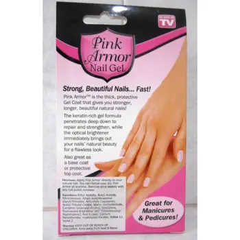 Pink Rustning Nail Gel Manicure Pedicure Klar Lak Polske Skinnende Belægning