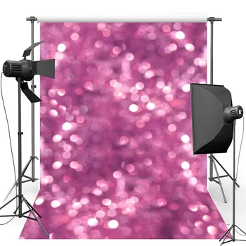Pink Shimmer Vinyl Fotografering Baggrunde Glitter Lys Gnistre Til Bryllup Nye Flannel Stof Baggrunde Til Foto-Studio F349