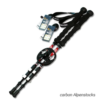 Pioneer 2 stk/masse 195g/pc carbon fiber ekstern quick lock Trekking pole vandretur teleskop pind nordic walking stick