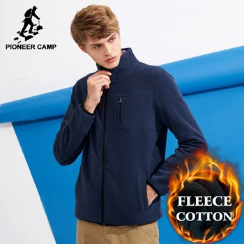 Pioneer Camp efterår forår sweatshirts mænd mærke tøj solid lynlås fleece hoodie mandlige kvalitet kausal AJK702388