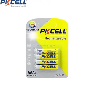 PKCELL 16Pcs/4Pack Ni-MH 1000mAh 1,2 V AAA Genopladelige Batteri Batería Baterias For fjernbetjeninger, Kamera, Lommelygte Toy MP3