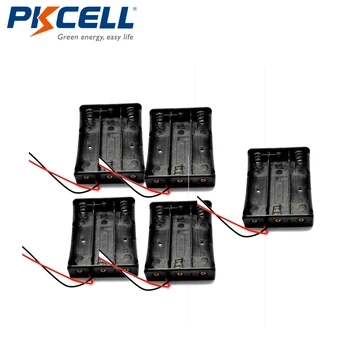 PKCELL 5pcs Nye 18650 17500 18500 3 Batteri Celler Klip Holder Max Tilfælde Black