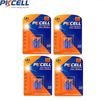 Pkcell alkaline batteri 1,5 v kemisk batteri model LR1 N batteri AM5 E90 sperker/bluetooth/spillere batteri 8stk/4card