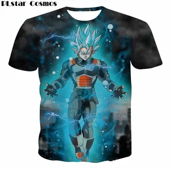 PLstar Kosmos 2017 Sommeren Nye Hipster 3d-t-shirt Mænd/Kvinder t-shirt Dragon Ball Z-Cool Vegeta Print T-Shirt afslappet t-shirt